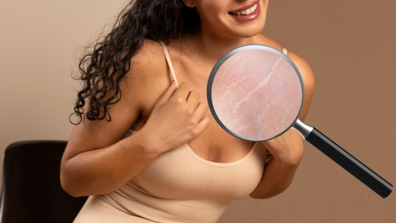Da vùng rạn da thường mỏng hơn, nhăn nheo và có thể gây ngứa